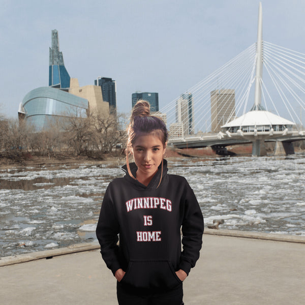 C & Win Sports Winnipeg Is Home Pullover Hoodie Black / S - C & Win Sports