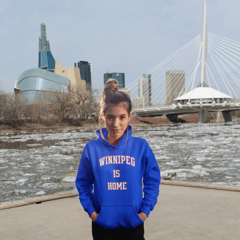 C & Win Sports Winnipeg Is Home Pullover Hoodie Royal / S - C & Win Sports
