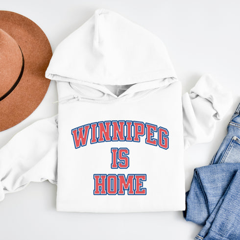 Introducing the ultimate statement of pride and comfort: the "Winnipeg Is Home" Hoodie. Designed for those who hold Winnipeg close to their heart, this hoodie is more than just a piece of clothing—it's a declaration of love for the heart of the prairies.