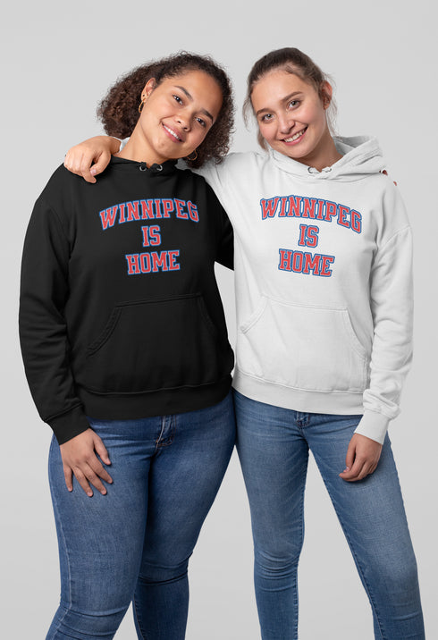 Introducing the ultimate statement of pride and comfort: the "Winnipeg Is Home" Hoodie. Designed for those who hold Winnipeg close to their heart, this hoodie is more than just a piece of clothing—it's a declaration of love for the heart of the prairies.