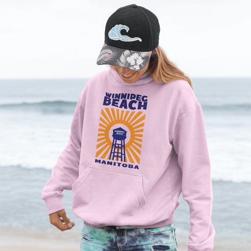 Bring the nostalgia of beach days and boardwalk strolls to your wardrobe with our Winnipeg Beach hoodie.