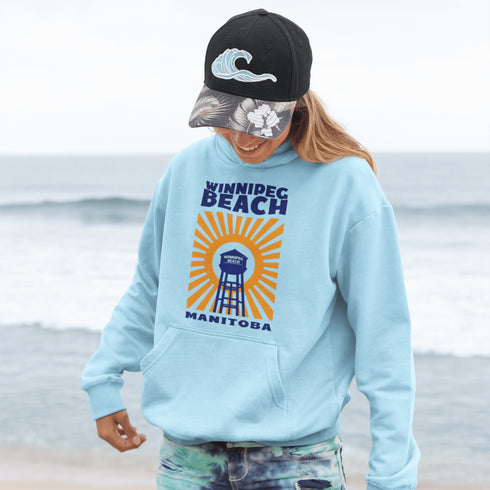 Bring the nostalgia of beach days and boardwalk strolls to your wardrobe with our Winnipeg Beach hoodie.