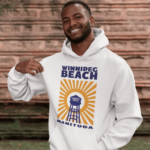 Bring the nostalgia of beach days and boardwalk strolls to your wardrobe with our Winnipeg Beach hoodie.