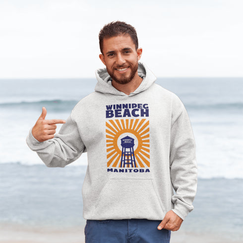 Bring the nostalgia of beach days and boardwalk strolls to your wardrobe with our Winnipeg Beach hoodie.