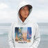 Inspired by the timeless charm of Winnipeg Beach, this cozy hoodie features a beautifully detailed watercolor collage capturing the spirit of this beloved lakeside destination.