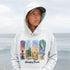 Bring the peaceful charm of Winnipeg Beach with you wherever you go. This soft, comfortable hoodie features a watercolor-style collage celebrating the beauty of Manitoba’s cherished lakeside town.