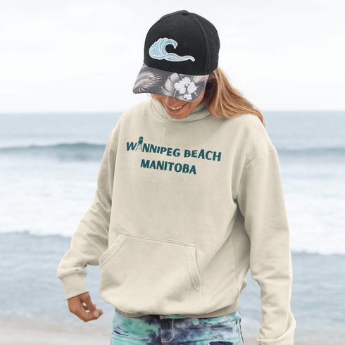 Step into vintage beach town vibes with our Winnipeg Beach Retro Scene hoodie — a stylish throwback to sun-soaked days by the lake.