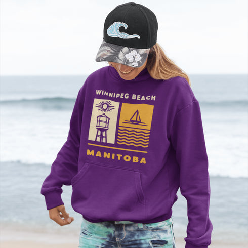 Bring the good vibes and shoreline nostalgia with our Winnipeg Beach, Manitoba hoodie — designed with a retro twist that nods to sunny summers gone by.