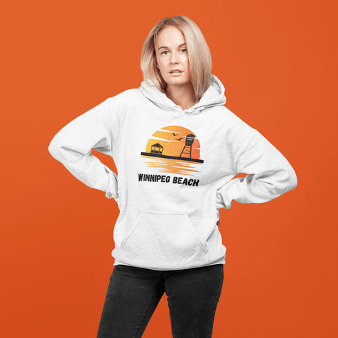Introducing the "Winnipeg Beach Sunset Hoodie" – because nothing says relaxation like a sunset and a water tower! Whether you're reminiscing about lazy beach days or just need an excuse to wear something cozy, this hoodie captures all the magic of Winnipeg Beach.