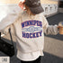 Winnipeg Hockey 1972 vintage-style unisex crewneck sweatshirt with collegiate lettering, crossed hockey sticks and retro hockey graphic by Prairie Life Co.