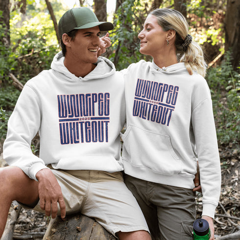 Winnipeg Whiteout 2025 Hoodie – Retro Style, Blizzard Approved! Step into the storm (or just your favorite local rink) with the Winnipeg Whiteout 2025 hoodie!