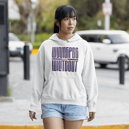 Winnipeg Whiteout 2025 Hoodie – Retro Style, Blizzard Approved! Step into the storm (or just your favorite local rink) with the Winnipeg Whiteout 2025 hoodie!