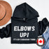 Whether you’re battling for the puck, defending your spot in a Tim Hortons lineup, or just throwing some friendly chirps at your beer league buddies, "Elbows Up!" is a way of life.