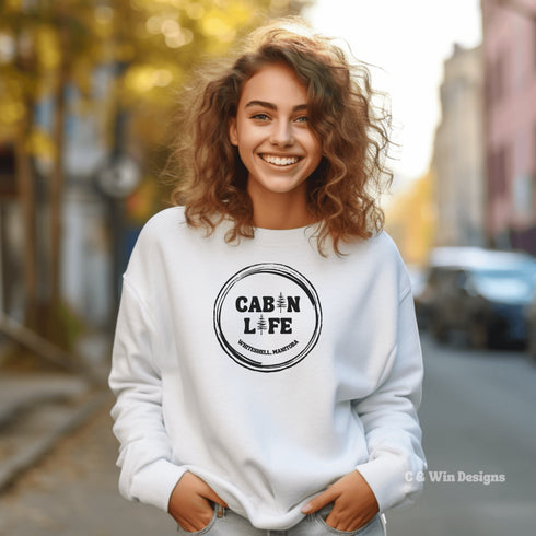 Our Cabin Life sweatshirt is perfect for those who love spending time in the great outdoors, whether it's camping, hiking, or simply enjoying a cozy night in a cabin.