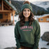 Introducing our customizable gender-neutral sweatshirt, perfect for anyone who loves cabin life and camping!