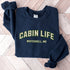 Introducing our customizable gender-neutral sweatshirt, perfect for anyone who loves cabin life and camping!