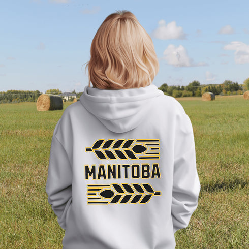 Our Manitoba sweater features a stunning wheat graphic that pays homage to the beautiful prairies of Canada.