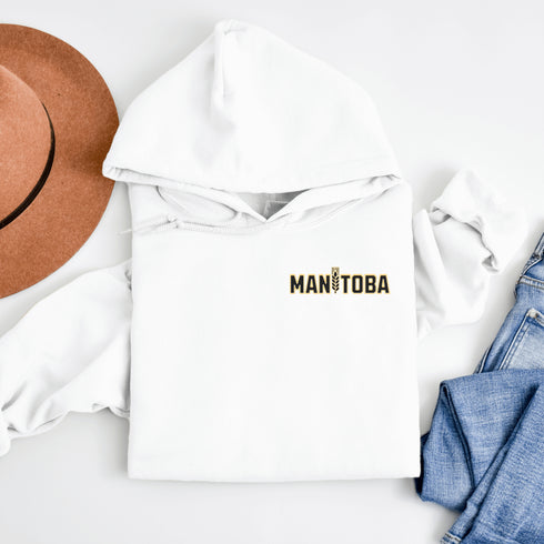 Our Manitoba sweater features a stunning wheat graphic that pays homage to the beautiful prairies of Canada.