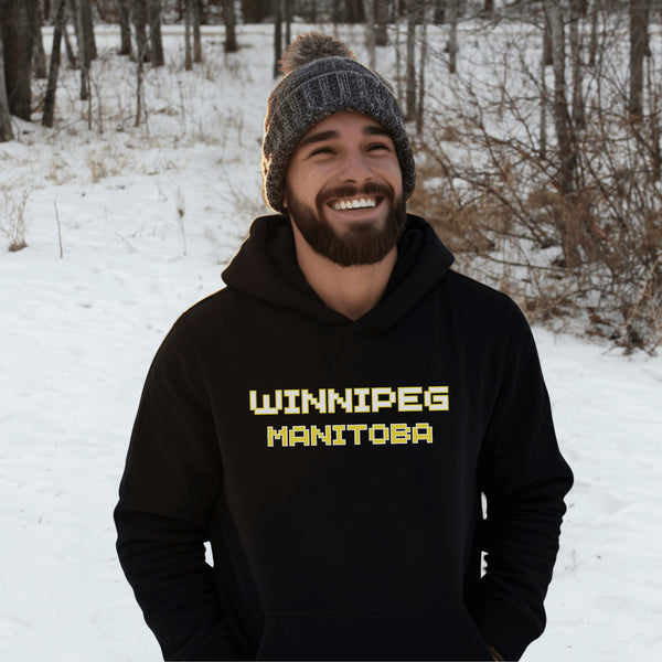 This gender-neutral hoodie features a retro gaming font that will make you feel like a true gaming champion.