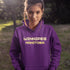 This gender-neutral hoodie features a retro gaming font that will make you feel like a true gaming champion.