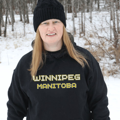 This gender-neutral hoodie features a retro gaming font that will make you feel like a true gaming champion.