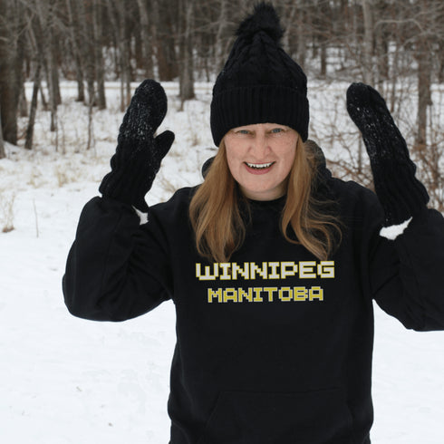 This gender-neutral hoodie features a retro gaming font that will make you feel like a true gaming champion.