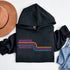 This gender neutral hoodie features a colorful line graphic that pays homage to the vibrant city of Winnipeg, Manitoba.