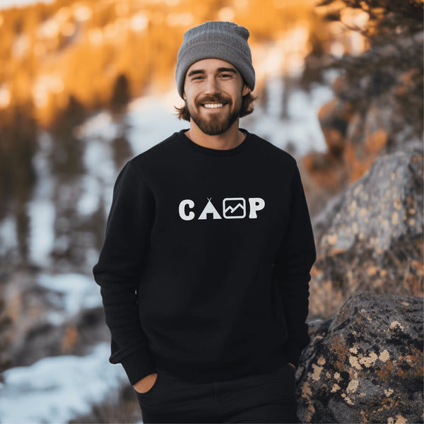 This cozy and comfortable camping sweatshirt is the ultimate must-have for anyone who loves the great outdoors.