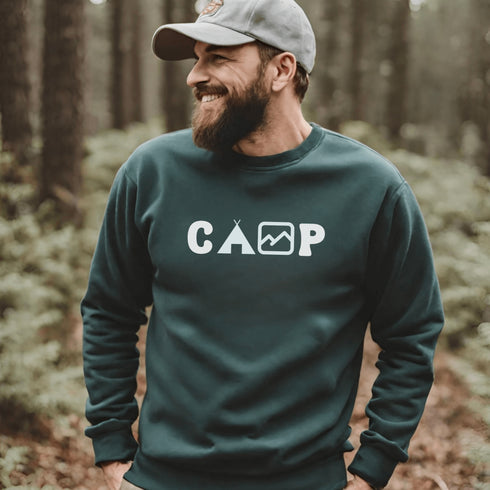 This cozy and comfortable camping sweatshirt is the ultimate must-have for anyone who loves the great outdoors.