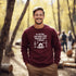 Our Camping sweatshirt features two stick people roasting wieners over a campfire with the hilarious saying, "It's All Fun & Games Until Someone Loses A Wiener."