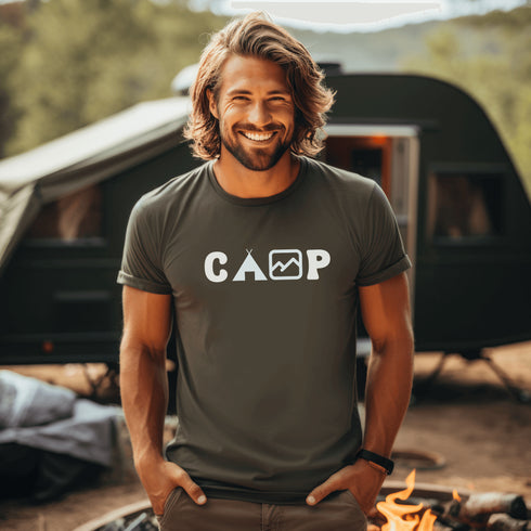 Introducing the perfect addition to your camping gear: the Camp t-shirt! This soft and comfortable shirt is the ultimate must-have for anyone who loves the great outdoors.