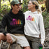 This Camping hoodie features a stunning colorful gradient forest graphic that captures the essence of the great outdoors. With the inspiring saying "WILD-Not All Who Wander Are Lost" boldly printed, it serves as a reminder to embrace your wild spirit and wanderlust.