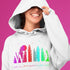 This Camping hoodie features a stunning colorful gradient forest graphic that captures the essence of the great outdoors. With the inspiring saying "WILD-Not All Who Wander Are Lost" boldly printed, it serves as a reminder to embrace your wild spirit and wanderlust.