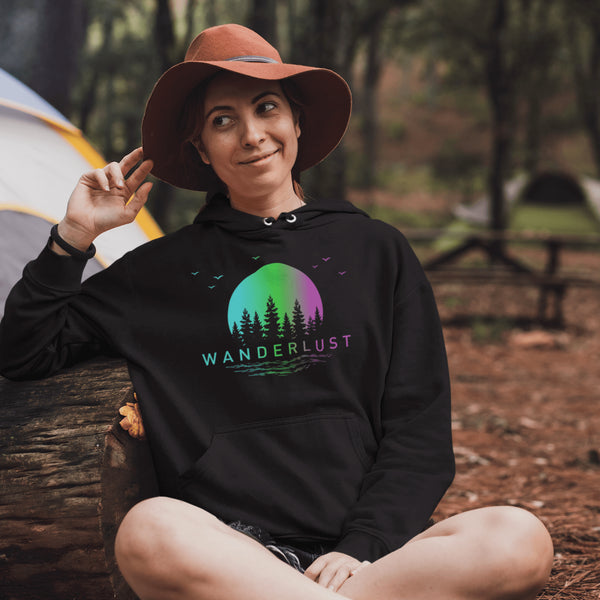 This hoodie features a stunning gradient moon and forest graphic, capturing the serene beauty of nature right on your back. Whether you're camping under the stars, hiking through the woods, or simply enjoying a bonfire with friends, this cozy hoodie will keep you warm and stylish.