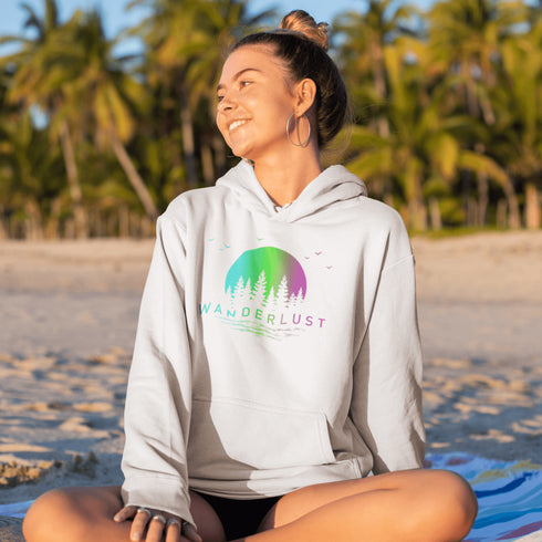 This hoodie features a stunning gradient moon and forest graphic, capturing the serene beauty of nature right on your back. Whether you're camping under the stars, hiking through the woods, or simply enjoying a bonfire with friends, this cozy hoodie will keep you warm and stylish.