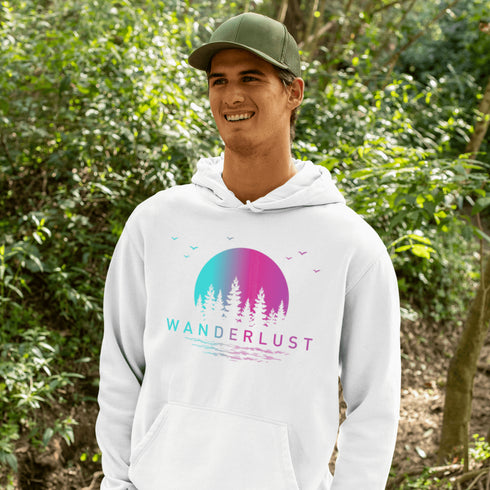 This hoodie features a stunning gradient moon and forest graphic, capturing the serene beauty of nature right on your back. Whether you're camping under the stars, hiking through the woods, or simply enjoying a bonfire with friends, this cozy hoodie will keep you warm and stylish.