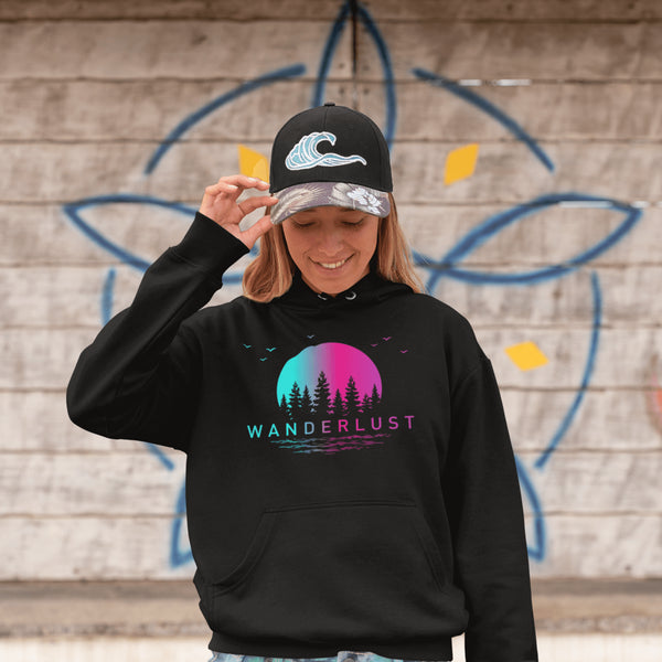 This hoodie features a stunning gradient moon and forest graphic, capturing the serene beauty of nature right on your back. Whether you're camping under the stars, hiking through the woods, or simply enjoying a bonfire with friends, this cozy hoodie will keep you warm and stylish.