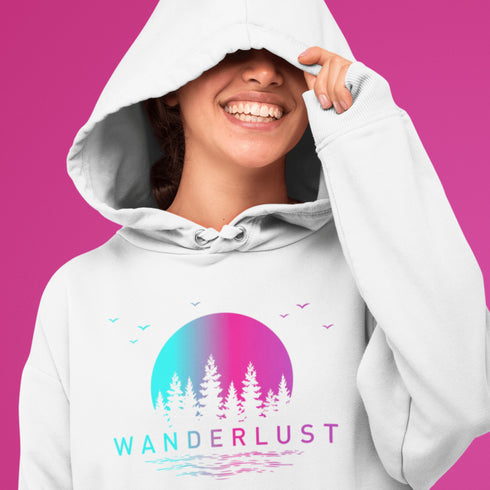 This hoodie features a stunning gradient moon and forest graphic, capturing the serene beauty of nature right on your back. Whether you're camping under the stars, hiking through the woods, or simply enjoying a bonfire with friends, this cozy hoodie will keep you warm and stylish.