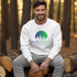 This crewneck features a vibrant and colorful gradient nature scene that will transport you to the great outdoors every time you wear it. The word "Wanderlust" emblazoned across the front serves as a reminder of your passion for exploration and the call of the wild.