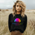 This crewneck features a vibrant and colorful gradient nature scene that will transport you to the great outdoors every time you wear it. The word "Wanderlust" emblazoned across the front serves as a reminder of your passion for exploration and the call of the wild.