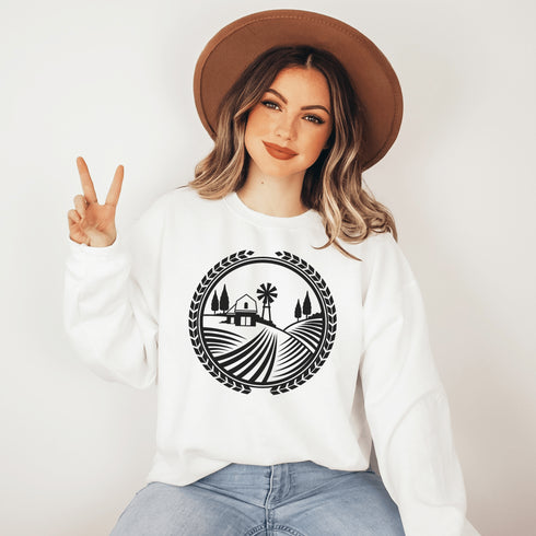 C & Win Sports Prairie Harvest Sweatshirt S / White - C & Win Sports