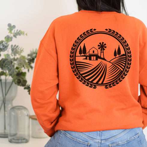 C & Win Sports Prairie Harvest Sweatshirt-Manitoba S / Orange - C & Win Sports