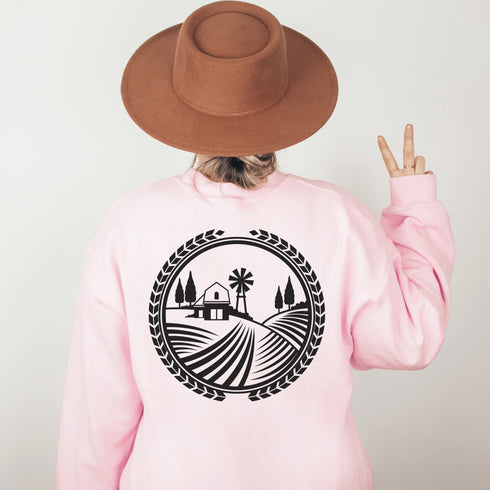 C & Win Sports Prairie Harvest Sweatshirt-Manitoba S / Light Pink - C & Win Sports