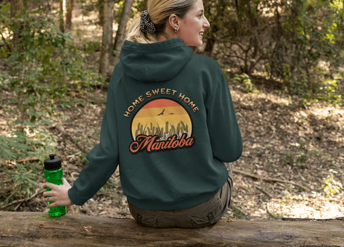 C & Win Sports Manitoba Home Sweet Home Hoodie Forest Green / S - C & Win Sports