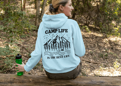C & Win Sports Camp Life Is The Best Life Hoodie Light Blue / S - C & Win Sports