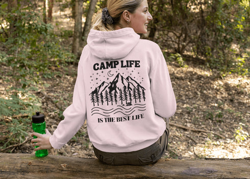 C & Win Sports Camp Life Is The Best Life Hoodie Light Pink / S - C & Win Sports
