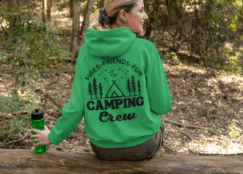 C & Win Sports Camping Crew Hoodie Irish Green / S - C & Win Sports