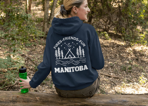 C & Win Sports Manitoba-Fires, Friends, Fun Hoodie (Double Sided) - C & Win Sports