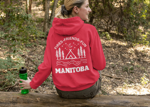 C & Win Sports Manitoba-Fires, Friends, Fun Hoodie (Double Sided) - C & Win Sports