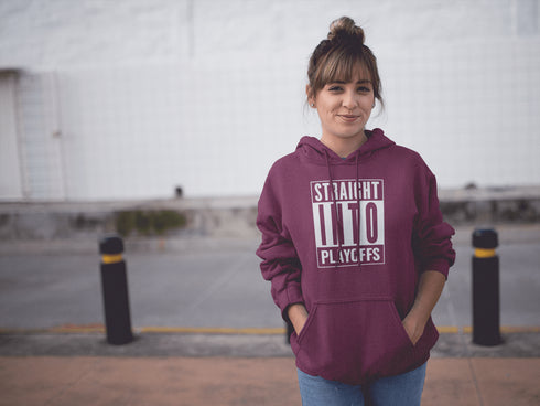 Introducing the game-changing, ice-shattering, laugh-inducing "Straight Into Playoffs" Hockey Hoodie! Designed for the hockey fanatic who believes in skipping the regular season drama and diving headfirst into the heart-stopping action of the playoffs.